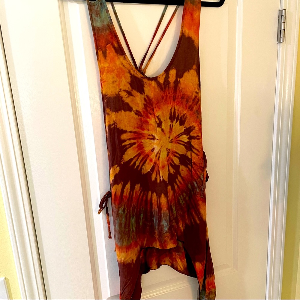Handmade tye-die swim cover up